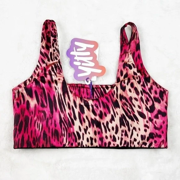NWT Yitty LizzoFabletics Headliner Shaping Midi Bralette in Yitty Kitty
